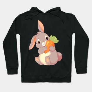 Cute bunny with carrot Hoodie